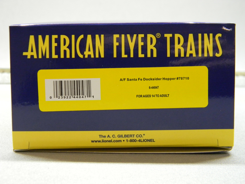 LIONEL AMERICAN FLYER SANTA FE DOCKSIDER HOPPER 6-44044 S GAUGE ATSF 6-44047 NEW 