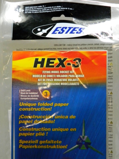 Estes HEX-3 Model Rocket Kit # 7263 Great for Smaller Fields Skill Level 3 